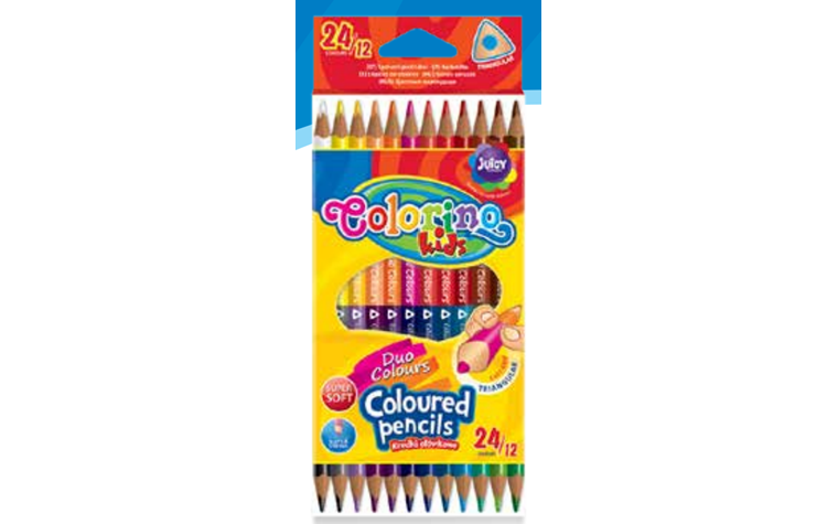 Coloured pencils 12 pcs / 24 colors