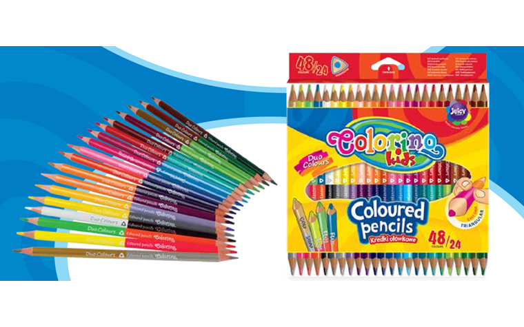Coloured pencils 24 pcs / 48 colors