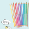 Crayons de couleur pastel 12 pcs / 24 couls