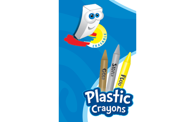 Plastic Coloured crayons 24 pcs