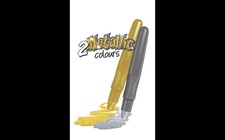 Silky coloured crayons 10+2 metallic