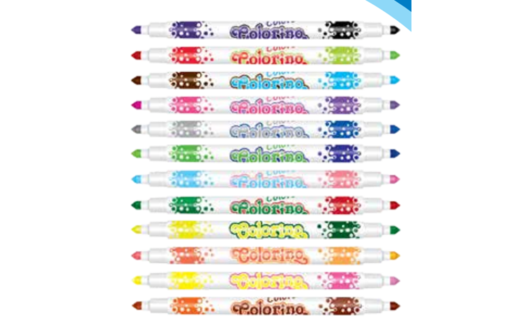 Double colour Fibre Pen 12pcs / 24 colors