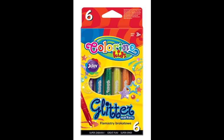 Glitter Markers 6 pcs