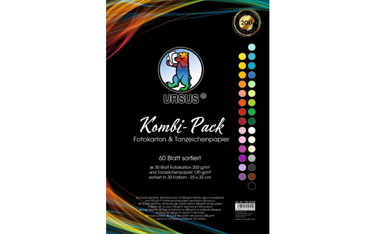 Kombi-Pack Tonpapier 130g+Fotokarton 300g A4 - 60BL