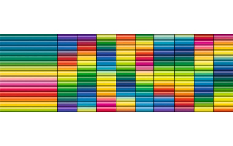 Block of Rainbow coloured corrugated cardboard 260g A4 - 10BL
