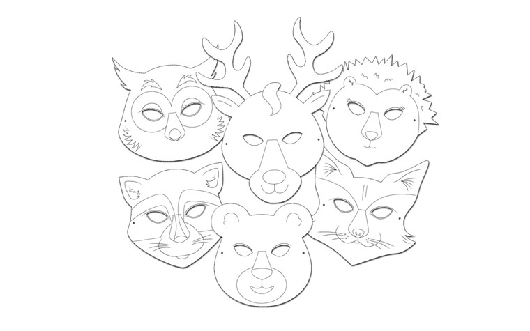 Blanco Masks forest animals