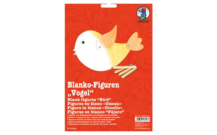 Blanco-Figuren 350gr  16x25 cm - Vogel