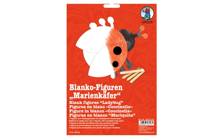 Blanco figuurtjes 350gr 17,5x20cm - lieveheersbeestje