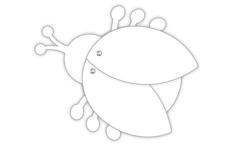 Blanco figuurtjes 350gr 17,5x20cm - lieveheersbeestje