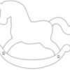 Blanco figuurtjes 350gr 19x22cm - Schommelpaard
