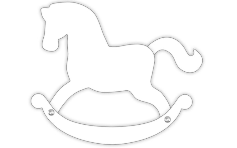 Blanco figurines 350gr 19x22cm - Rocking horse