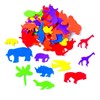 Foam rubber animals 2,5-4cm self-adhesive 50 pcs