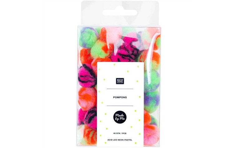 Pompons 40st 25mm Acid leo Neon-Pastel