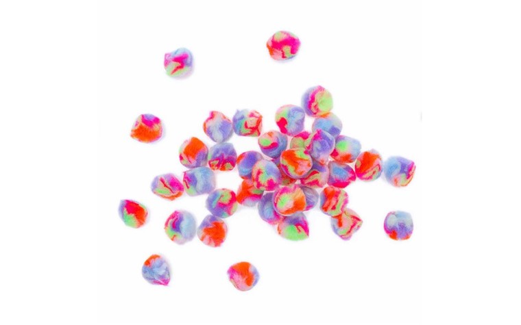 Pompons 40Stück 25mm Rainbow-Pastell