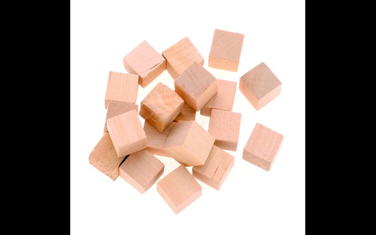 Cubes en bois 1,5xcm 72 pcs