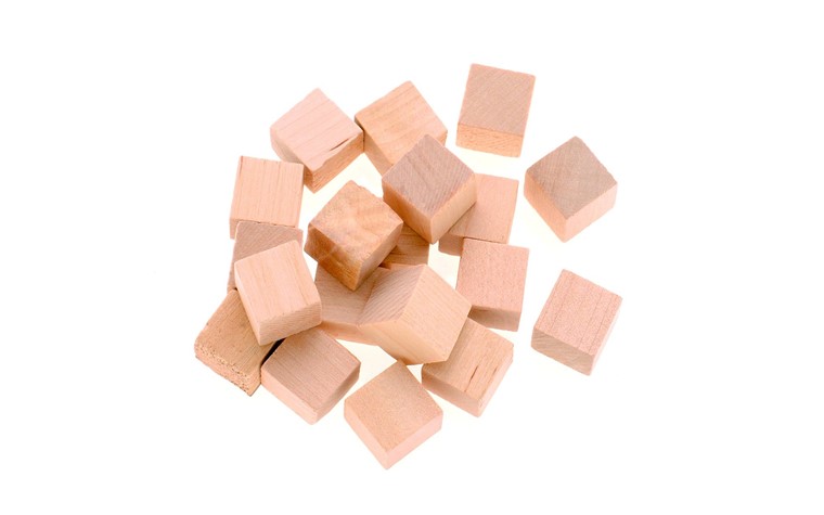 Cubes en bois 1,5xcm 72 pcs