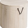 Boîte en bois H15cm ø 15cm avec fermeture