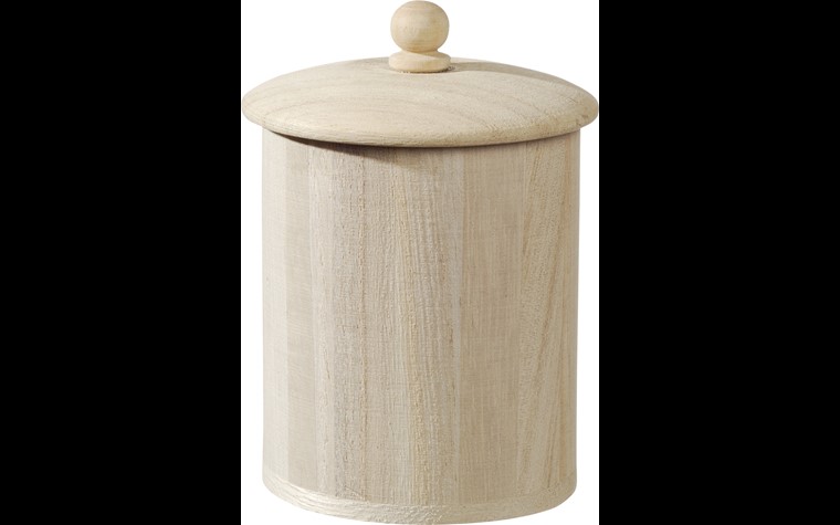 Wooden box H8,5cm ø 6,5cm lid