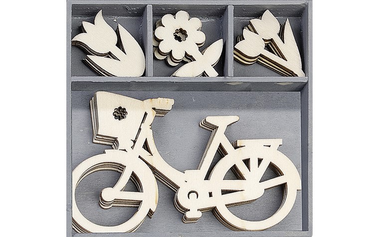 Holzornamantbox motiv Sunshine   10,5x10,5cm 45 Stk