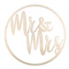 Wood wreath "Mr & Mrs"