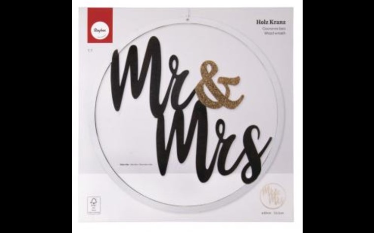 Holzkranz "Mr & Mrs"