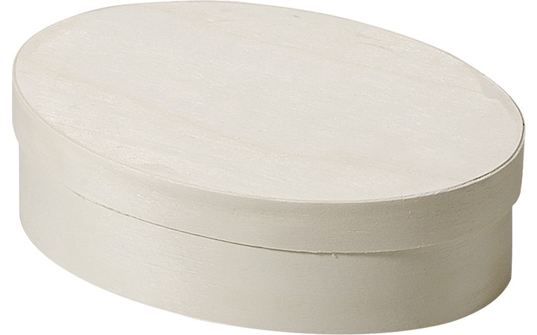 Boîtes en bois de copeaux ovale 55x83x30mm