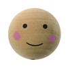 Houten ballen, geboord, gezicht beschilderd 3,5cm Stk