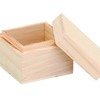 Boîte en bois carrée 6x6x5cm