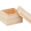 boîte en bois carrée 7,5x7,5x6cm