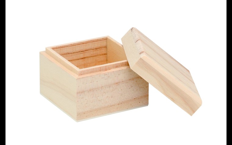 Holzbox Quadrat 7,5x7,5x6cm