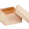 Wooden box square 9x9x7cm