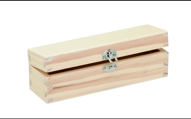 Boîte en bois rectangulaire 17x5x5,5cm