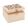 Boîte en bois avec motif Roues 14,8x14,8x9cm