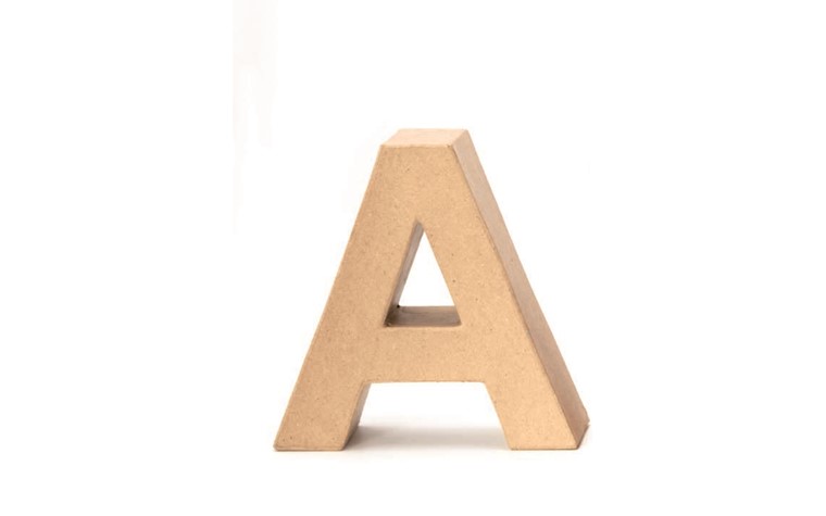Cardboard letters A 17,5x5,5cm
