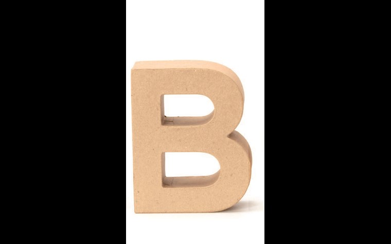 Kartonnen letters B 17,5x5,5cm