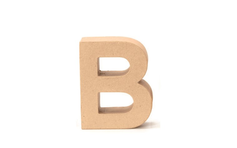 Cardboard letters B 17,5x5,5cm