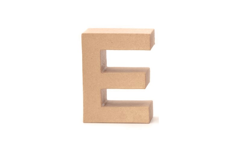Cardboard letters E 17,5x5,5cm