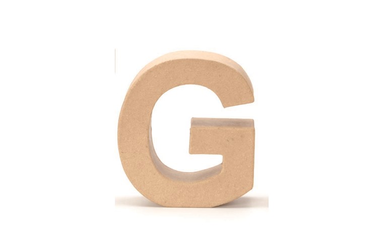 Cardboard letters G 17,5x5,5cm