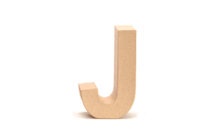 Cardboard letters J 17,5x5,5cm