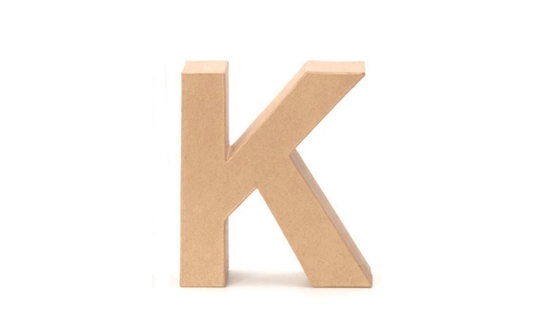 Cardboard letters K 17,5x5,5cm