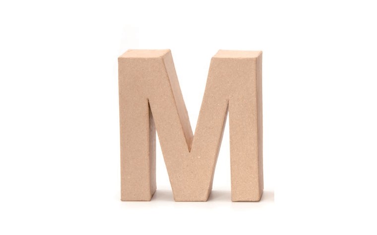 Cardboard letters M 17,5x5,5cm
