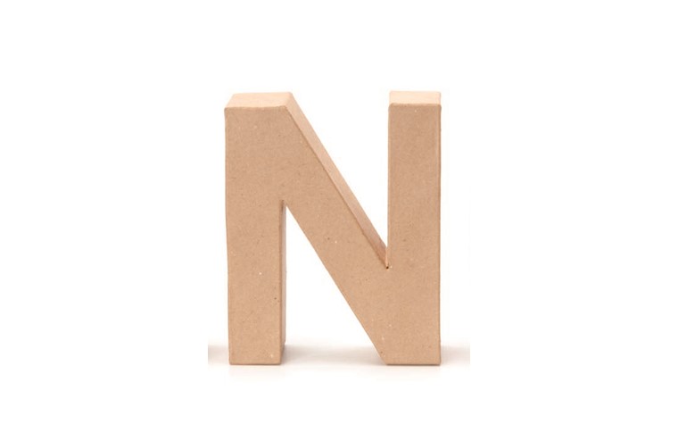Cardboard letters N 17,5x5,5cm
