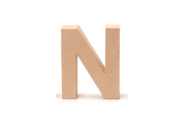 Cardboard letters N 17,5x5,5cm