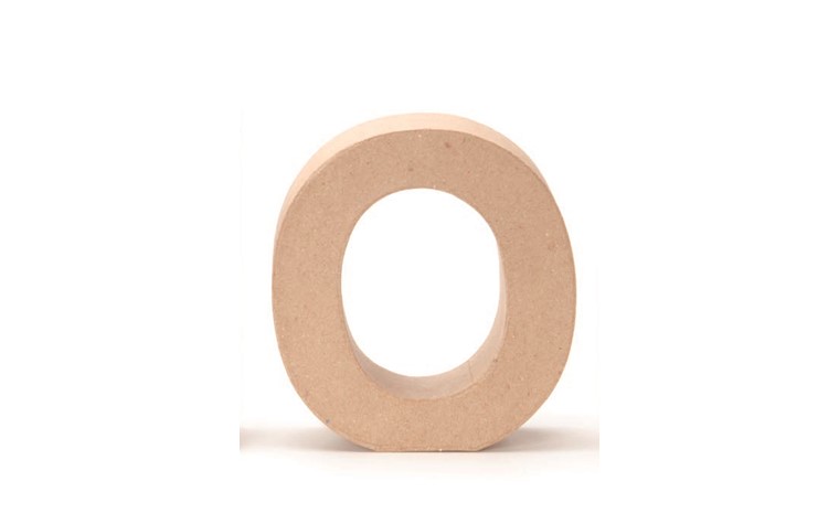Lettres en carton O 17,5x5,5cm
