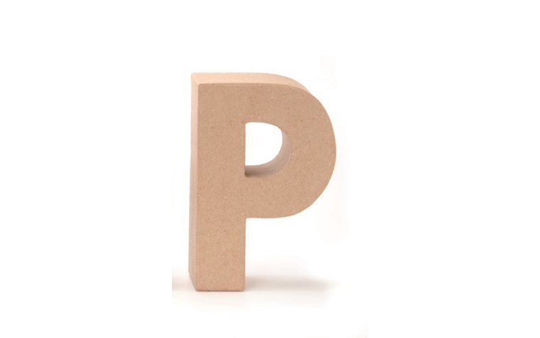 Cardboard letters P 17,5x5,5cm