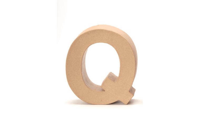 Cardboard letters Q 17,5x5,5cm