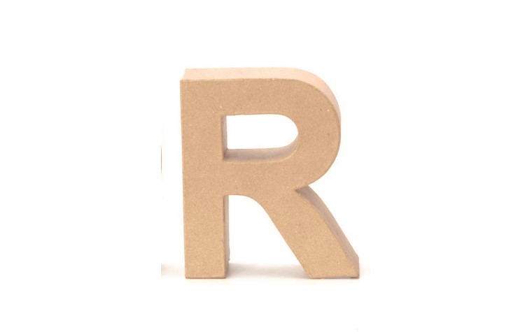 Cardboard letters R 17,5x5,5cm