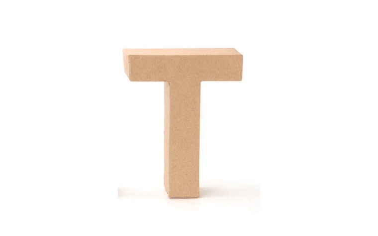 cardboard letters T 17,5x5,5cm