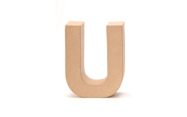 Lettres cartonnées U 17,5x5,5cm