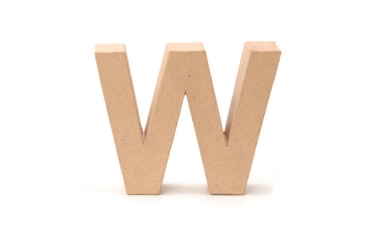 cardboard letters W 17,5x5,5cm